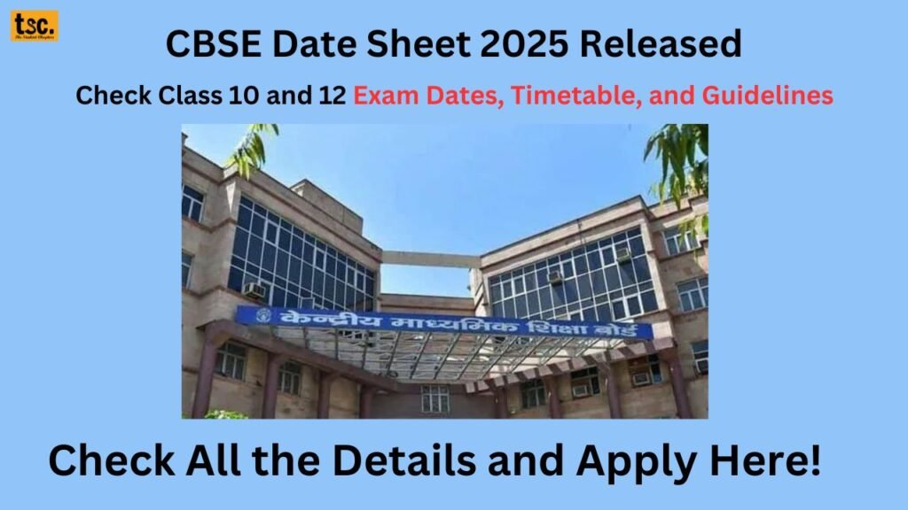 CBSE Date Sheet 2025 Released