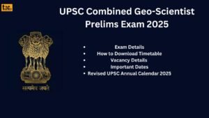 UPSC Combined Geo-Scientist Prelims Exam 2025