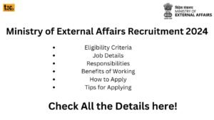 Ministry of External Affairs Recruitment 2024