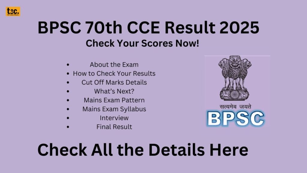 BPSC 70th CCE Result 2025: Check Your Scores Now!