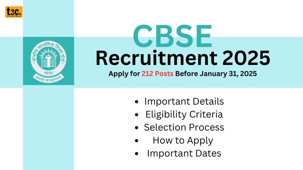 CBSE Recruitment 2025