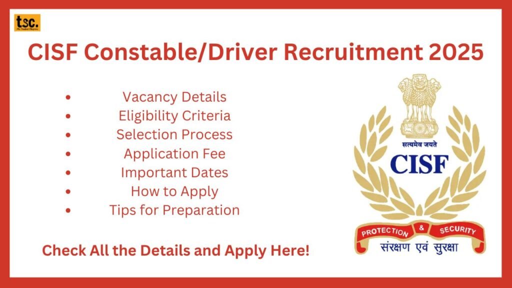 CISF Constable/Driver Recruitment 2025