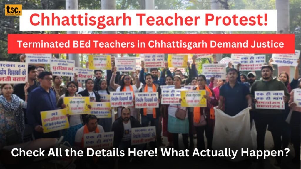 Chhattisgarh Teacher Protest