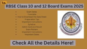 RBSE Class 10 and 12 Board Exams 2025