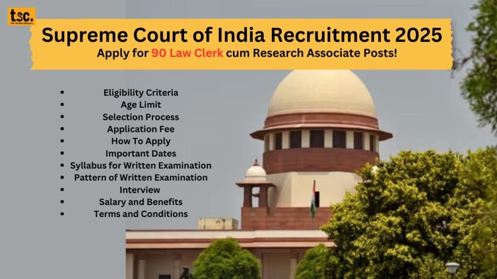 Supreme Court of India Recruitment 2025