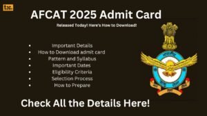 AFCAT 2025 Admit Card