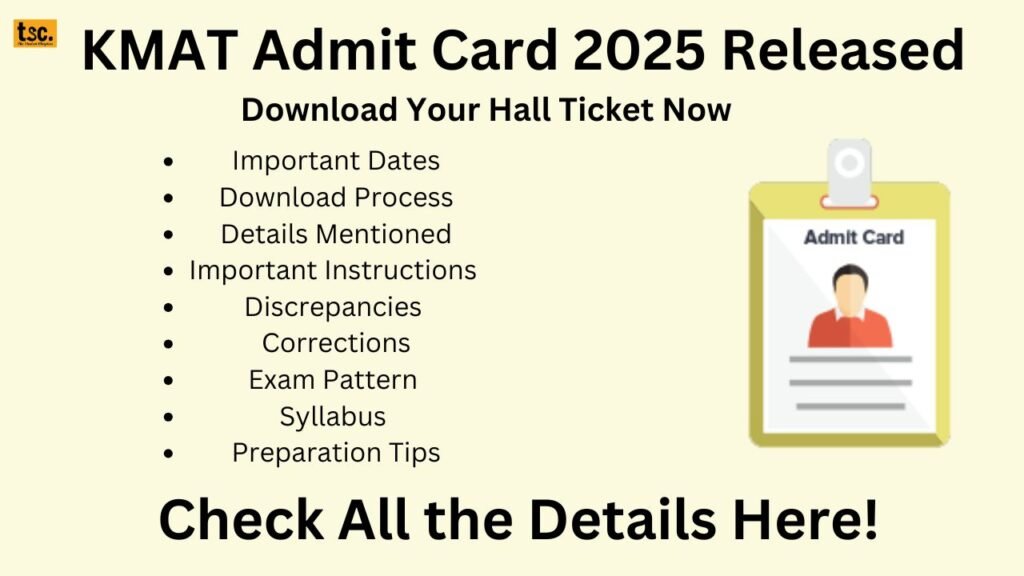 KMAT Admit Card 2025 Released