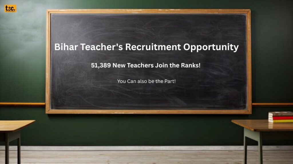 Bihar Teacher's Recruitment Opportunity