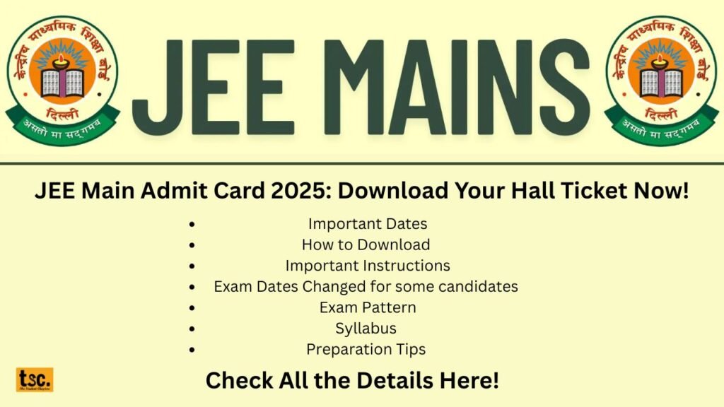 JEE Main Admit Card 2025