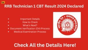 RRB Technician 1 CBT Result 2024 Declared