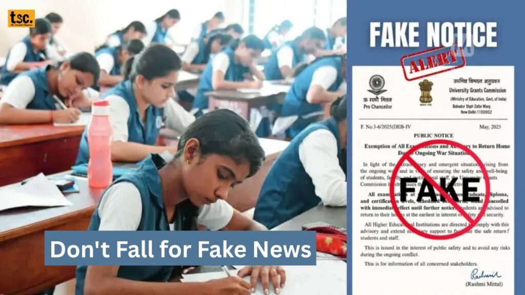 Don't Fall for Fake News UGC Confirms Notice About Canceling Exams is Fake!