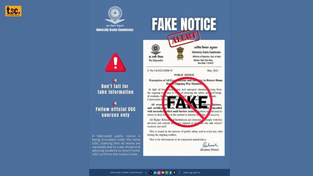 Don't Fall for Fake News UGC Confirms Notice About Canceling Exams is Fake!