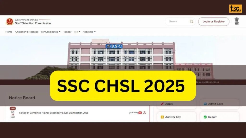 SSC CHSL 2025 Notification: Registration Begins for Over 3,000 Vacancies!