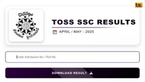 TOSS SSC Inter Result 2025 Declared