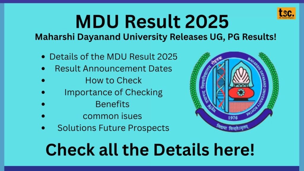MDU Result 2025 Maharshi Dayanand University Releases UG, PG Results!