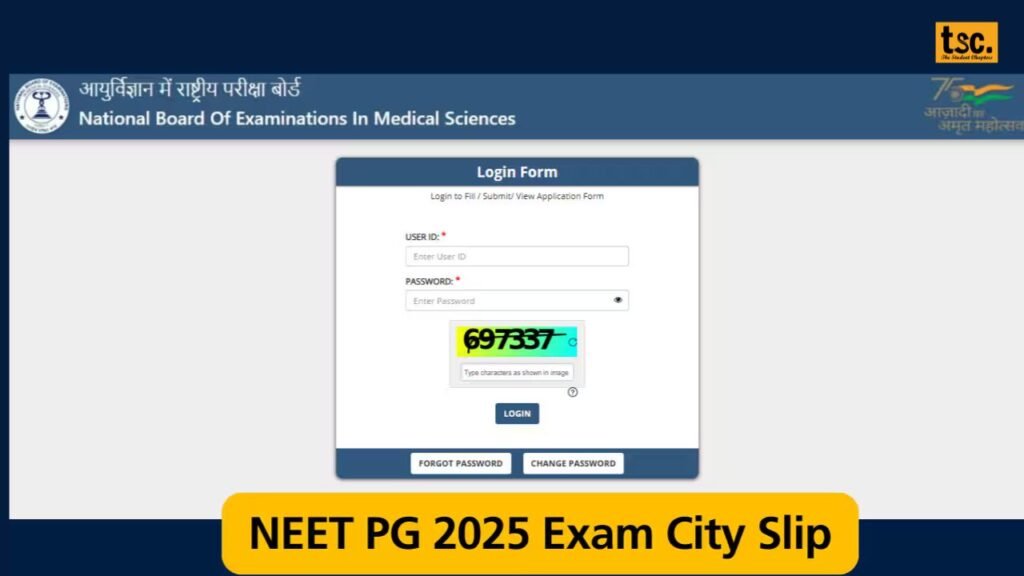 NEET PG 2025 Exam City Slip Released Here's What You Need to Know!
